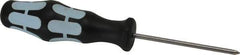 Wera - #0, 5-1/2" OAL, Standard Phillips Screwdriver - 2-3/8" Blade Length, Round Shank, Ergonomic Handle - USA Tool & Supply