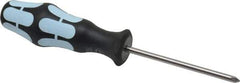 Wera - #1, 7-1/4" OAL, Standard Phillips Screwdriver - 3-1/8" Blade Length, Round Shank, Ergonomic Handle - USA Tool & Supply