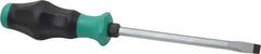 Wera - 262mm OAL Standard Slotted Screwdriver - 150mm Blade Length, Hexagon Shank, Ergonomic Handle - USA Tool & Supply