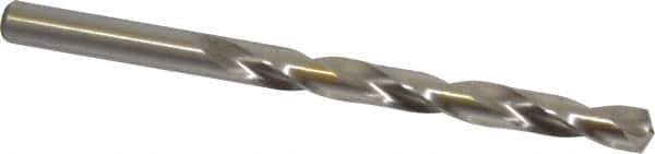 Cleveland - Letter J 135° High Speed Steel Jobber Drill - Bright Finish, Right Hand Cut, Spiral Flute, Straight Shank, 4-1/8" OAL, Split Point - USA Tool & Supply