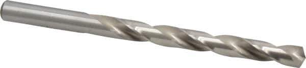 Cleveland - Letter S 135° High Speed Steel Jobber Drill - Bright Finish, Right Hand Cut, Spiral Flute, Straight Shank, 4-7/8" OAL, Split Point - USA Tool & Supply