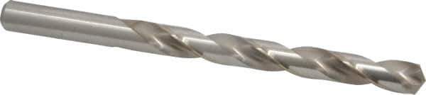 Cleveland - Letter V 135° High Speed Steel Jobber Drill - Bright Finish, Right Hand Cut, Spiral Flute, Straight Shank, 5" OAL, Split Point - USA Tool & Supply