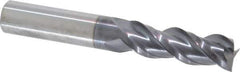 ProMax - 1/2", 1-1/2" LOC, 1/2" Shank Diam, 3-1/2" OAL, 3 Flute, Solid Carbide Square End Mill - Single End, AlTiN Finish, Spiral Flute, 40° Helix, Centercutting, Right Hand Cut, Right Hand Flute, Series 109 - USA Tool & Supply