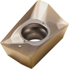 Seco - XOEX180604 E10 Grade F40M Carbide Milling Insert - TiAlN/TiN Finish, 1/4" Thick, 0.016" Corner Radius - USA Tool & Supply