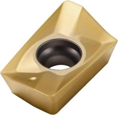 Seco - XOMX180608 M10 Grade F30M Carbide Milling Insert - TiAlN/TiN Finish, 1/4" Thick, 0.031" Corner Radius - USA Tool & Supply