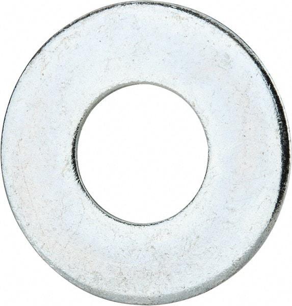 Value Collection - 1-1/8" Screw, Grade 2 Steel USS Flat Washer - 1.243" ID x 2.78" OD, 0.192" Thick, Zinc-Plated Finish - USA Tool & Supply