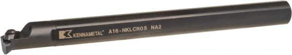 Kennametal - NP.., 5° Lead Angle A-NKLC Internal Right Hand Indexable Profiling Toolholder - 1" Shank Width, 12" Long, Steel, Through Coolant - USA Tool & Supply