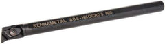 Kennametal - NP.., 17.5° Lead Angle A-NKQC Internal Right Hand Indexable Profiling Toolholder - 1/2" Shank Width, 8" Long, Steel, Through Coolant - USA Tool & Supply
