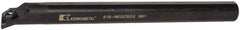 Kennametal - NP.., 17.5° Lead Angle A-NKQC Internal Right Hand Indexable Profiling Toolholder - 1" Shank Width, 12" Long, Steel, Through Coolant - USA Tool & Supply