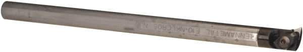 Kennametal - NP.., 5° Lead Angle E-NKLC Internal Right Hand Indexable Profiling Toolholder - 5/8" Shank Width, 10" Long, Carbide, Through Coolant - USA Tool & Supply