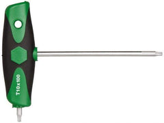 Wiha - T10 T-Handle Cushion Grip Torx Key Set - 100mm Length Under Head, T10 Torx Size - USA Tool & Supply