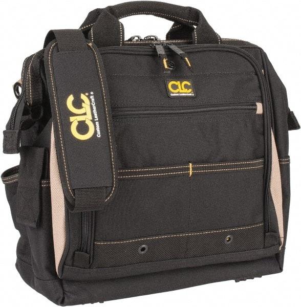 CLC - 33 Pocket Tan & Black Polyester Tool Bag - 13" Wide x 7" Deep x 13" High - USA Tool & Supply