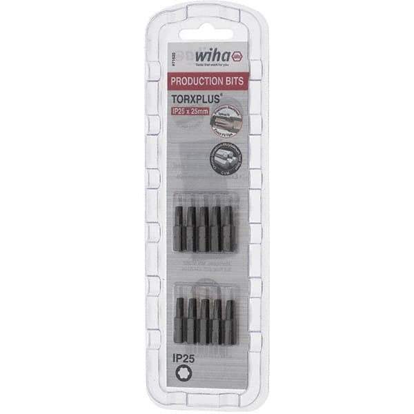 Wiha - 1/4" Drive IP25 Torx Plus Screwdriver Bit - 1" OAL, Insert Bit - USA Tool & Supply