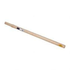 Made in USA - 30" Long Replacement Handle for Sledge Hammers - 1-1/4" Eye Length x 1" Eye Width, Hickory, 6 to 8 Lb Capacity, Material Grade Type A - USA Tool & Supply