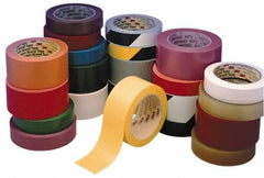 3M - Yellow Solid Color Vinyl Tape - 4" Wide x 108' Long, General Traffic - USA Tool & Supply