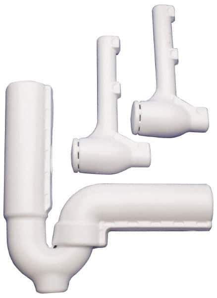 Federal Process - 1-1/2 Inch Pipe, Protect-a-trap Offset Cover Only - White, PVC - USA Tool & Supply