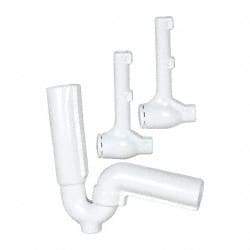 Federal Process - 1-1/2 Inch Pipe, Protect-a-trap Cover - White, PVC - USA Tool & Supply