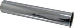 Federal Process - 1-1/2 Inside Diameter, 8 Inch Long, Single Flange, Sink Tailpiece - Chrome Coated, Brass, 22 Gauge - USA Tool & Supply