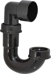 Federal Process - 1-1/2 Outside Diameter, Sink trap with Solvent Weld Outlet - Black, ABS - USA Tool & Supply