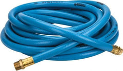 PRO-SOURCE - 1/2" ID x 3/4" OD 25' Long Multipurpose Air Hose - MNPT x MNPT Ends, 300 Working psi, 23 to 150°F, 1/2" Fitting, Blue - USA Tool & Supply