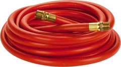 PRO-SOURCE - 1/2" ID x 3/4" OD 25' Long Multipurpose Air Hose - MNPT x MNPT Ends, 300 Working psi, 23 to 150°F, 1/2" Fitting, Orange - USA Tool & Supply
