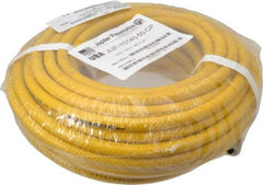 PRO-SOURCE - 1/4" ID x 15/32" OD 50' Long Multipurpose Air Hose - MNPT x MNPT Ends, 300 Working psi, 23 to 150°F, 1/4" Fitting, Yellow - USA Tool & Supply