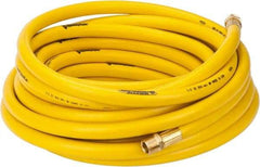 PRO-SOURCE - 1/2" ID x 3/4" OD 50' Long Multipurpose Air Hose - MNPT x MNPT Ends, 300 Working psi, 23 to 150°F, 1/2" Fitting, Yellow - USA Tool & Supply