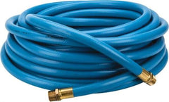 PRO-SOURCE - 1/2" ID x 3/4" OD 50' Long Multipurpose Air Hose - MNPT x MNPT Ends, 300 Working psi, 23 to 150°F, 1/2" Fitting, Blue - USA Tool & Supply