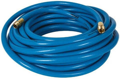 PRO-SOURCE - 1/2" ID x 3/4" OD 100' Long Multipurpose Air Hose - MNPT x MNPT Ends, 300 Working psi, 23 to 150°F, 1/2" Fitting, Blue - USA Tool & Supply