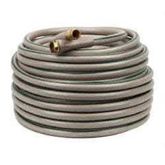 Made in USA - 150' Long Reel Hose - 5/8" Diam, 3/4" GHT, Rubber/Vinyl, 212 psi, All Season, Beige - USA Tool & Supply