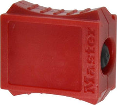 Master Lock - 3/4 Wide, Prong-Covering Plug Lockout - 110/120 Volt, 3/4 Max Cord Diam, Includes Labels, English/French/Spanish - USA Tool & Supply