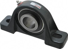 Browning - 1-1/4" ID, 6-3/4" OAL x 3-11/16" OAH Pillow Block - 3,493 Lb Static Cap, 5,782 Lb Dyn Cap, 5" Btw Mnt Hole Ctrs, 1-7/8" Base-to-Ctr Ht, Cast Iron - USA Tool & Supply