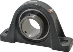 Browning - 2-7/16" ID, 9-1/2" OAL x 5-1/2" OAH Pillow Block - 8,150 Lb Static Cap, 11,789 Lb Dyn Cap, 7-13/32" Btw Mnt Hole Ctrs, 2-11/16" Base-to-Ctr Ht, Cast Iron - USA Tool & Supply