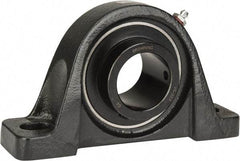 Browning - 1-11/16" ID, 7-3/8" OAL x 4-3/16" OAH Pillow Block - 5,139 Lb Static Cap, 7,901 Lb Dyn Cap, 5-21/32" Btw Mnt Hole Ctrs, 2-1/16" Base-to-Ctr Ht, Cast Iron - USA Tool & Supply
