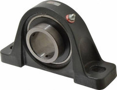 Browning - 2" ID, 8-13/16" OAL x 4-29/32" OAH Pillow Block - 6,601 Lb Static Cap, 9,752 Lb Dyn Cap, 6-15/16" Btw Mnt Hole Ctrs, 2-7/16" Base-to-Ctr Ht, Cast Iron - USA Tool & Supply