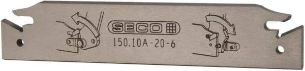 Seco - 0.843" Blade Height, 0.222" Blade Width, 4.72" OAL, Neutral Cut, Double End Indexable Cut-Off Blade - 150.10A Blade, 150.10 Series - USA Tool & Supply