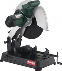 Metabo - 14" Blade Diam, 1" Arbor Hole, Miter Chop Chop & Cutoff Saw - 4,100 RPM, 110 Volts - USA Tool & Supply