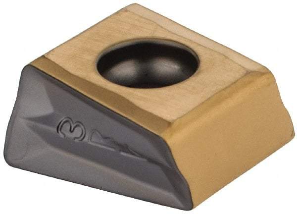 Iscar - T490 LNMT1306 Grade IC808 Carbide Milling Insert - TiAlN/AlTiN/TiN Finish, 0.5118" Thick, 0.8mm Corner Radius - USA Tool & Supply