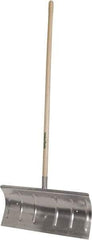 UnionTools - 24 Inch Wide Blade x 12 Inch High Blade Pusher Snow Shovel - 48 Inch Long Hardwood Handle - USA Tool & Supply