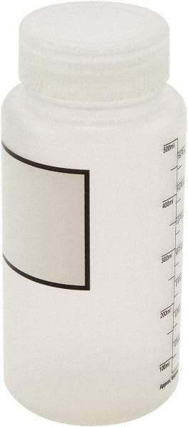 Dynalon Labware - 500 mL Wide-Mouth Bottle - Polypropylene, Translucent, 6-1/2" High x 3" Diam, 55mm Cap - USA Tool & Supply