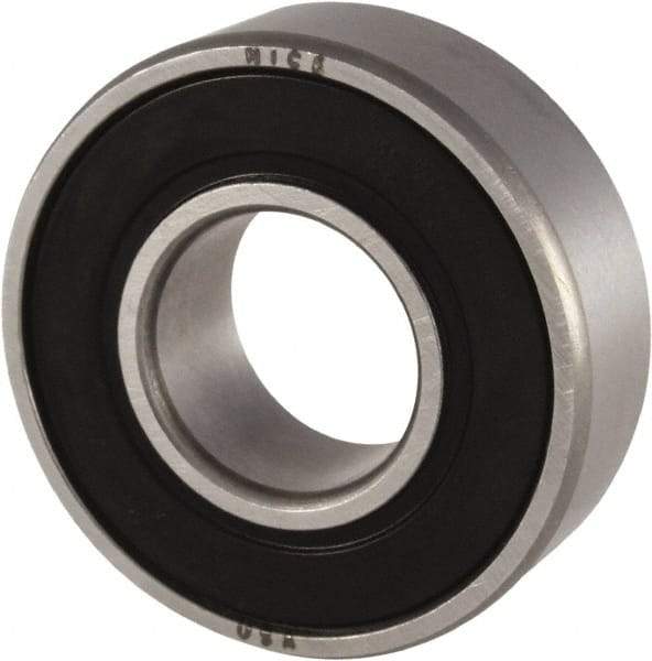 Nice - 1/2" Bore Diam, 1-3/8" OD, Double Seal Precision Ground Radial Ball Bearing - 7/16" Wide, 1 Row, Round Bore, 850 Lb Static Capacity, 1,878 Lb Dynamic Capacity - USA Tool & Supply