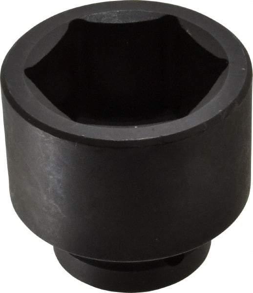 Proto - 1" Drive 63mm Impact Socket - 6 Points, 3-3/8" OAL - USA Tool & Supply