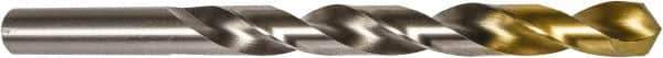 DORMER - 13/32" 118° High Speed Steel Jobber Drill - TiN Finish, Right Hand Cut, Spiral Flute, Straight Shank, 133mm OAL, Split Point - USA Tool & Supply