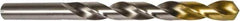 DORMER - Letter A 118° High Speed Steel Jobber Drill - TiN Finish, Right Hand Cut, 3-7/8" OAL, Split Point - USA Tool & Supply