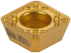 Kennametal - SDHT32.5 421 Grade X500 Carbide Milling Insert - TiN/TiC/TiN Finish, 0.156" Thick, 3/8" Inscribed Circle - USA Tool & Supply
