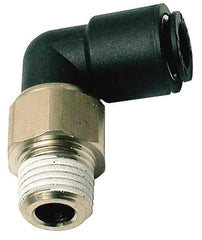 Legris - 10mm Outside Diam, 3/8 BSPT, Nylon Push-to-Connect Tube Male Swivel Elbow - 290 Max psi, Tube to Male BSPT Connection, Buna Nitrile O-Ring - USA Tool & Supply