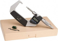 Mitutoyo - 25.4mm to 50.8mm Electronic Blade Micrometer - 0.003mm Accuracy, 0.75mm Blade Thickness, Ratchet Stop Thimble - USA Tool & Supply