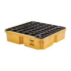 Eagle - 15 Gal Sump, 2,000 Lb Capacity, 1 Drum, Polyethylene Platform - 26" Long x 26" Wide x 6-1/2" High - USA Tool & Supply