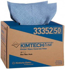 Kimtech - Dry Clean Room/Lab/Critical Task Wipes - Pop-Up, 12-1/2" x 12" Sheet Size, Blue - USA Tool & Supply