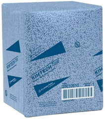 Kimtech - 1/4 Fold Clean Room/Lab/Critical Task Wipes - Poly Pack, 13" x 12" Sheet Size, Blue - USA Tool & Supply